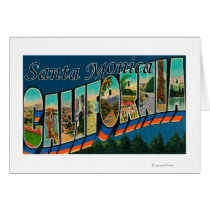 Santa Monica, California - Large Letter Scenes Greeting Cards