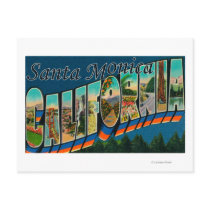 Santa Monica, California - Large Letter Scenes Post Cards
