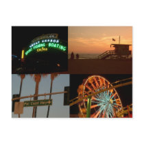 Santa Monica Collage Postcard