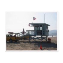 santa monica life guard postcard