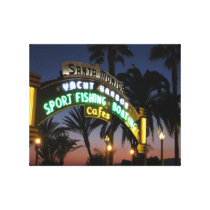 Santa Monica Pier at Sunset Canvas