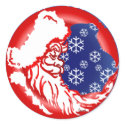 Santa Moon Snowy Sticker
