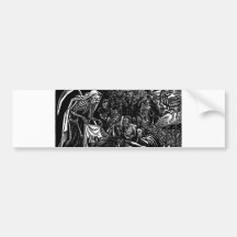 Santa Muerte and the Soldier c. 1951 Mexico Bumper Sticker
