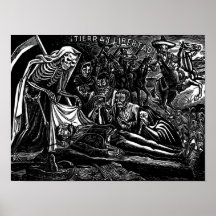 Santa Muerte and the Soldier c. 1951 Mexico Poster