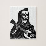 Santa Muerte (Mexican Grim Reaper) Playing Guitar Puzzles
