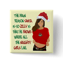 Santa Naughty Girls buttons