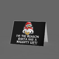 Santa Naughty List Greeting Cards