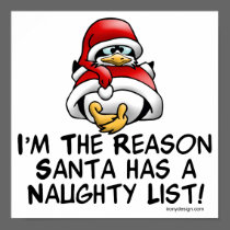 Santa Naughty List Print