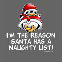 Santa Naughty List Tshirts