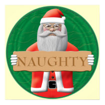 Santa - Naughty Sign posters by RudeDuckDesigns Santa - Naughty Sign posters