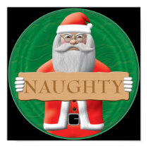 Santa - Naughty Sign posters by RudeDuckDesigns Santa - Naughty Sign posters