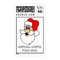 Santa North Pole Mail Stamp stamps