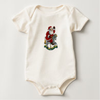 Santa On A Rocking Horse Baby Tee shirt
