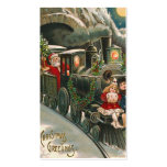 "Santa on a Train" Vintage Gift Tag Business Card