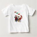 Santa On Bike Ho Ho Ho Toddlers White T-Shirt 18 m by Cats_Meow Santa On Bike Ho Ho Ho Toddlers White T-Shirt 18 m