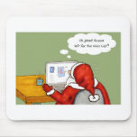 Santa on Facebook Mouse Pad