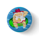 Santa on holidays pinback buttons