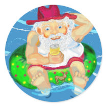 Santa on holidays stickers by Annaart Santa on holidays stickers