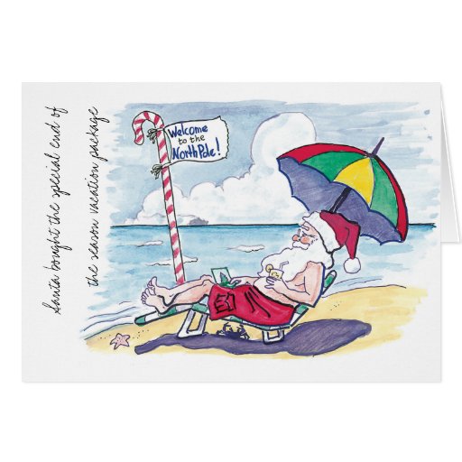 Santa on the Day After Christmas Card | Zazzle