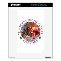 Santa on The Night Before Christmas NOOK Color Decal
