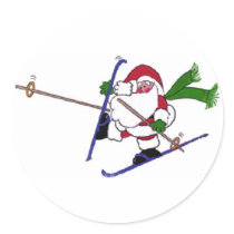 Santa on the Slopes stickers by trish1968 Santa on the Slopes stickers