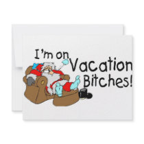 Santa On Vacation Sleeping invitations by TeeZazzle Santa On Vacation Sleeping invitations