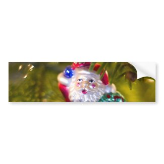 Santa Ornament Bumper Sticker
