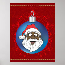 Santa Ornament Print