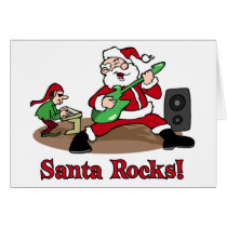 Santa oscila la tarjeta de Navidad tarjetas