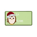 Santa Owl Gift Tags labels by HomeFrontHeroDesigns Santa Owl Gift Tags labels