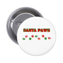 Santa Paws Pinback Button