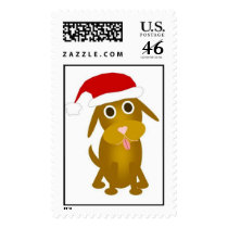Santa Paws postage stamp