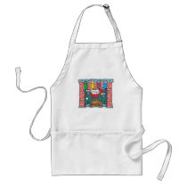 santa peeking in fireplace aprons by doonidesigns santa peeking in fireplace aprons