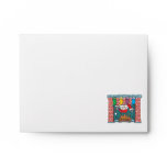 santa peeking in fireplace envelope