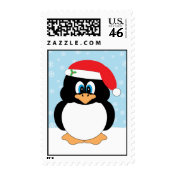 Santa Penguin - Christmas Postage Stamps stamp