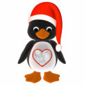 Santa Penguin Custom Photo Holiday Ornament photo sculptures