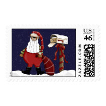 Santa Picking Up Mail- Chistmas, Holiday, stamps