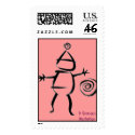 Santa Pictogram postage by SwansonIllustration Santa Pictogram postage