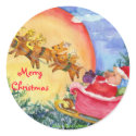 Santa Pig Delivers Joy -Christmas Sticker by sharonfosterart Santa Pig Delivers Joy -Christmas Sticker