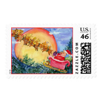 Santa Pig & His 8 Little Tiny Reindeer Stamp