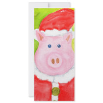 Santa Pig Invitations by sharonfosterart Santa Pig Invitations