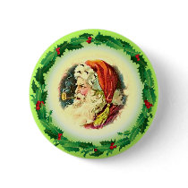 SANTA & PIPE by SHARON SHARPE buttons by sharonsharpe SANTA & PIPE by SHARON SHARPE buttons