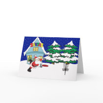Santa Playing Disc Golf cards