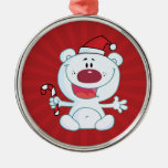 Santa Polar Bear Christmas Tree Ornament
