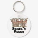 Santa posse reindeer keychains
