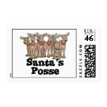 Santa posse reindeer postage
