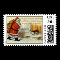 Santa Postcard postage stamp by MarciaCox Santa Postcard postage stamp