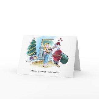 Santa prefers naughty card