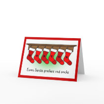 Santa prefers red socks cards by slamdunksapparel Santa prefers red socks cards
