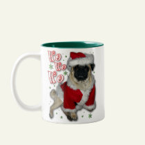 Santa Pug Coffee Mug mugs